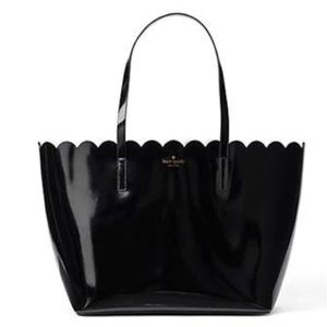 Kate Spade Lily Ave Patent Carrigan Scallop Tote